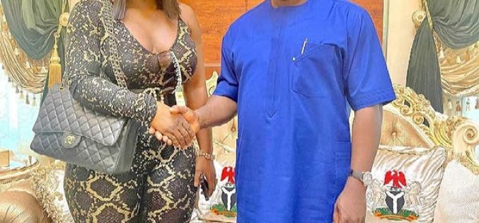 Photo: Actress Destiny Etiko visits Yahaya Bello in Kogi