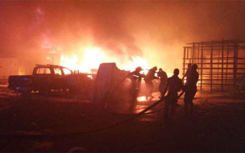 Port Harcourt timber market on fire, 3rd in five days