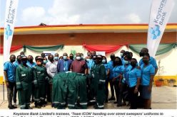 Keystone Bank trainees donate street sweepers’ uniforms to LAWMA