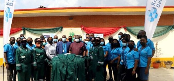 Keystone Bank trainees donate street sweepers’ uniforms to LAWMA