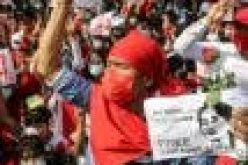 Six people shot with live rounds at Myanmar anti-coup protest