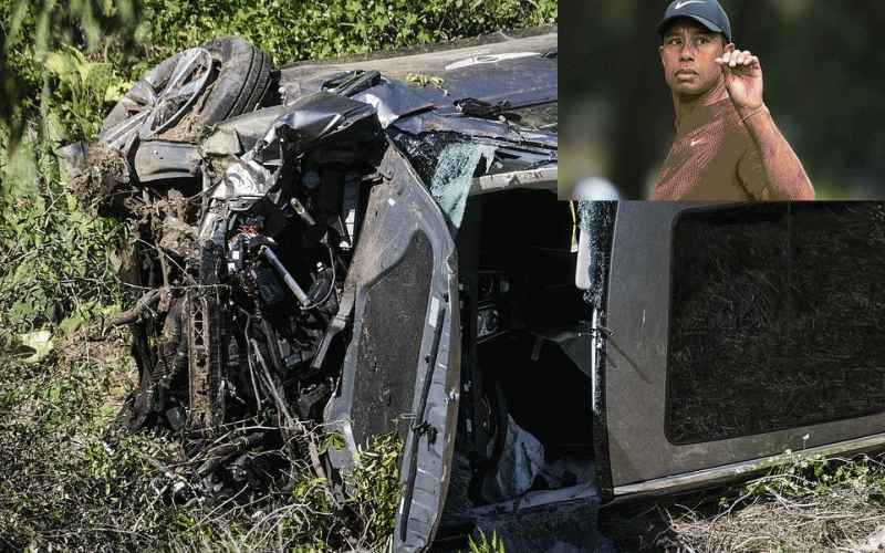 Tiger Woods is awake, with rod, screws, bolts, pins holding shattered leg together