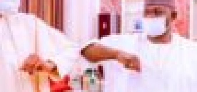HAPPENING NOW: President Buhari receives Yahaya Bello in Aso Rock