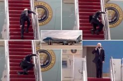 Joe Biden falls while boarding  Air Force One