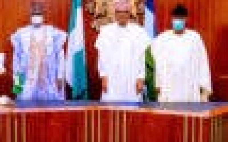 PHOTOS: Buhari receives APC new members, Gbenga Daniels, Hon. Dimeji Bankole