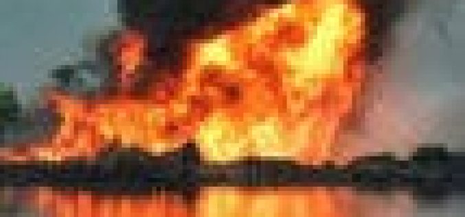 Suspected militants set ablaze Agip oil pipelines in Bayelsa community