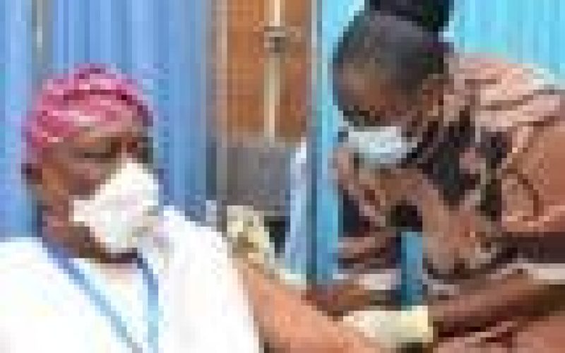 Photos: Ogun ex-Gov, Osoba receives COVID-19 vaccine jab in Abeokuta