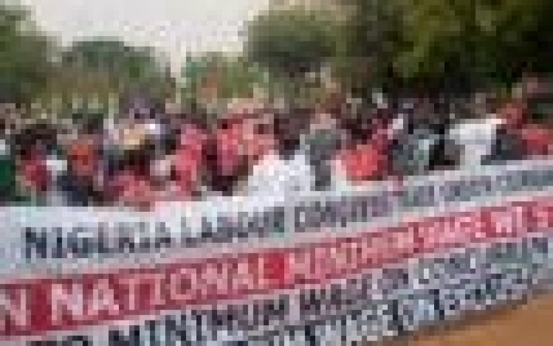HAPPENING NOW: NLC minimum wage protests in Abuja, Lagos