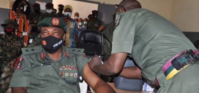GOC 81 Division, others receive first jab of COVID-19 vaccine