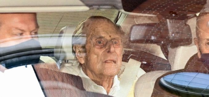 Britain’s Prince Philip leaves hospital after one month
