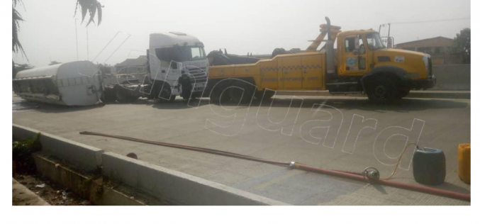 Again, tanker falls on Oshodi-Apapa Expressway