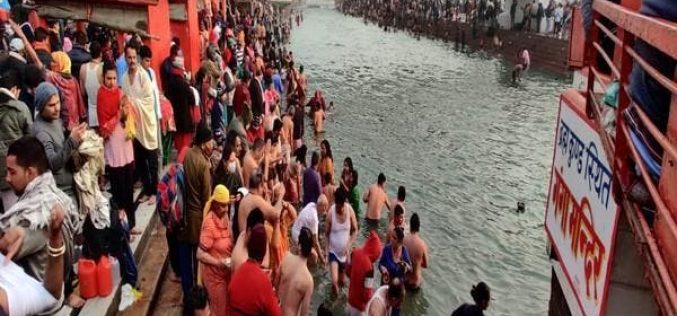 Millions gather in holy Indian town despite Covid-19 spike