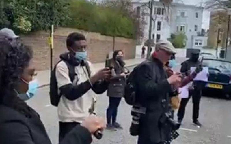 Omokri, others protest, ask Buhari to leave London, go fix Nigerian hospitals