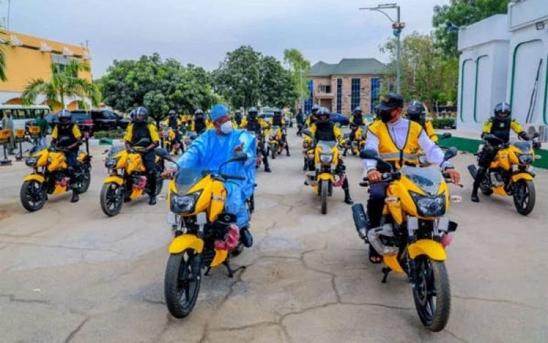 Ganduje rides power bike, inaugurates 25 to control traffic