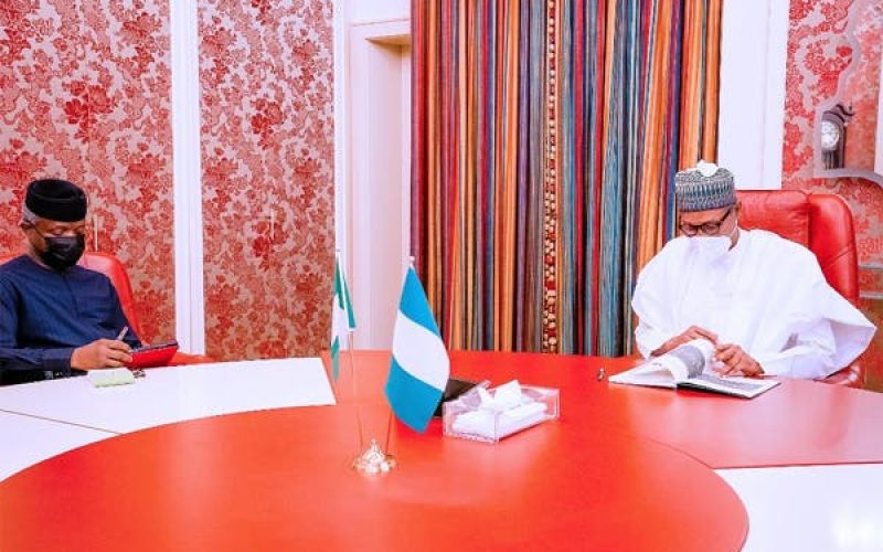 Buhari receives briefings from Osinbajo