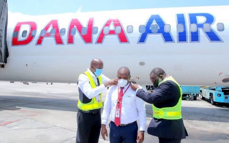 Dana Air decorates new captains in Lagos
