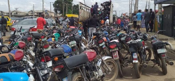 Lagos Task Force impounds 81 motorcycles on restricted routes
