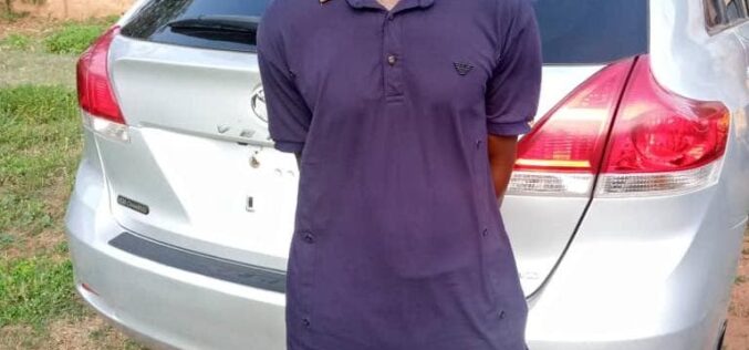 Police arrest Car wash attendant who ran away with customer’s car