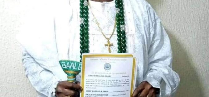 Babalola Shabi remains Baale of Kirirkiri Town — Oba Adegboye