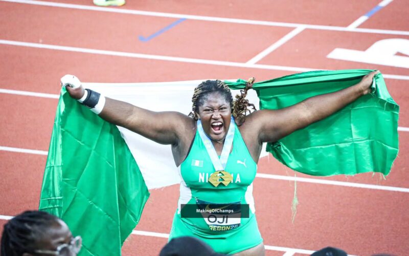 Jessica Oji wins historic World U20 Shot Put gold for Nigeria
