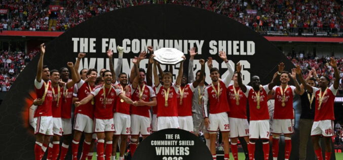 Arsenal thrash Man City 3-0 to lift Community Shield