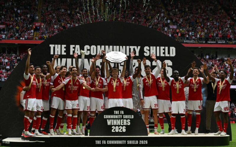 Arsenal thrash Man City 3-0 to lift Community Shield