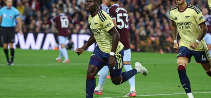 Saka’s goal condemns Villa to defeat as Arteta marks 250th EPL game