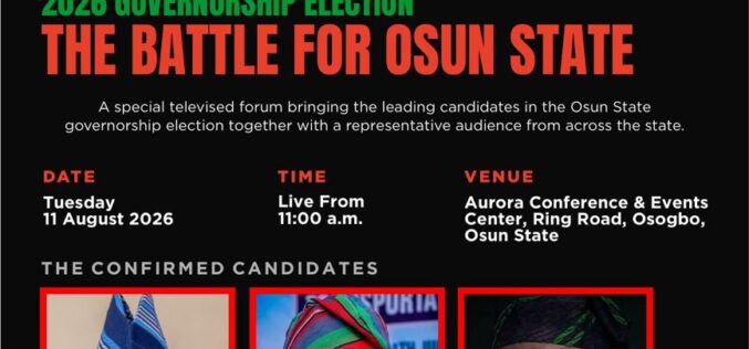 Osun 2026: ARISE News Hosts Governorship Town Hall Tuesday
