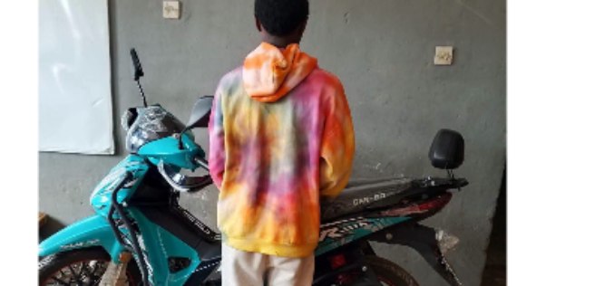 Police arrest 19-year-old over armed robbery, recover stolen motorcycle in Plateau