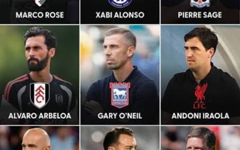 Full list: EPL to kick off with record 9 new coaches