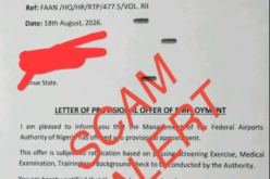 FAAN alerts public to fake recruitment letters
