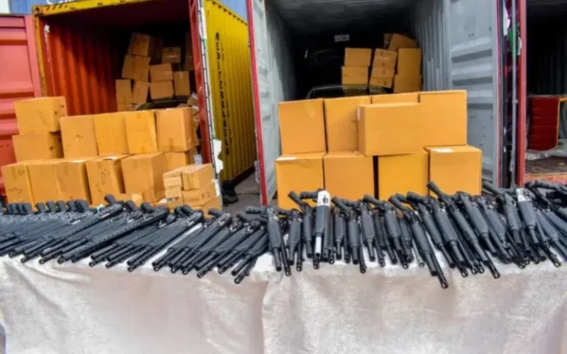 NCS uncovers 399 rifles in Tin Can port shipment