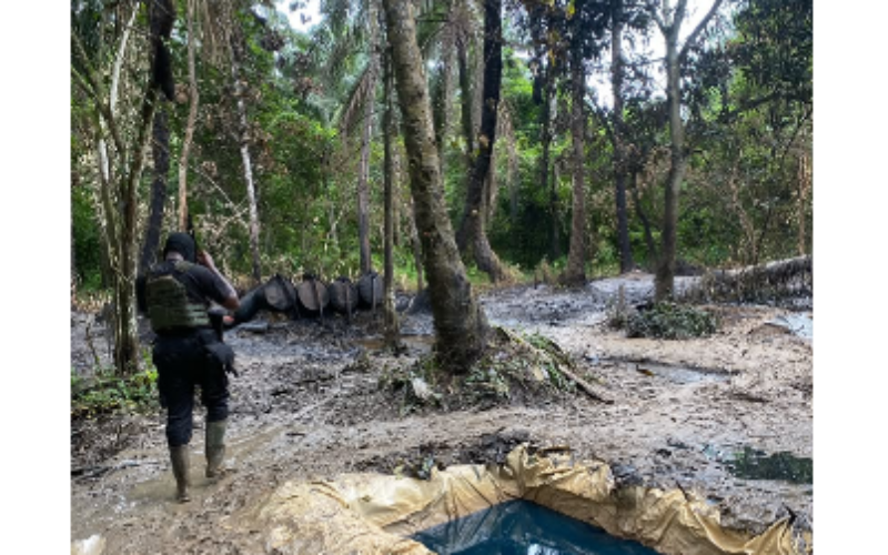 Navy disrupts three illegal refineries, recovers 85,000 litres in Rivers
