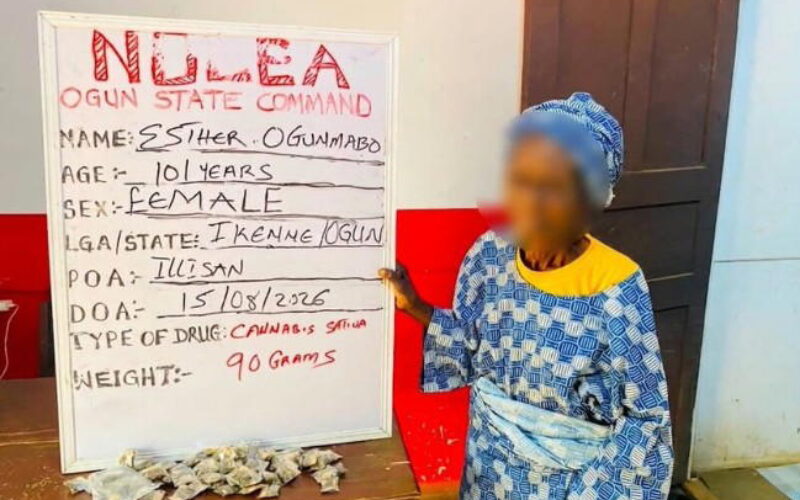 101-year-old woman arrested for selling cannabis in Ogun