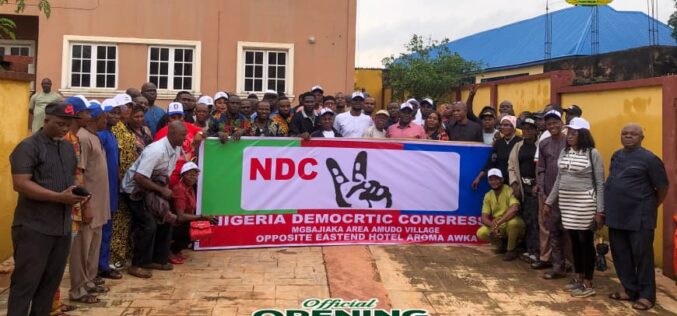 NDC faction commissions new secretariat in Anambra, passes vote of confidence on leadership