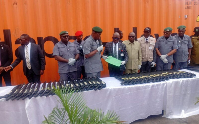 Customs hands over seized arms and ammunitions to NDLEA