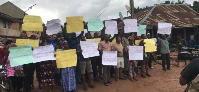 Anambra community protests alleged demolition of ancestral homes for TCN project