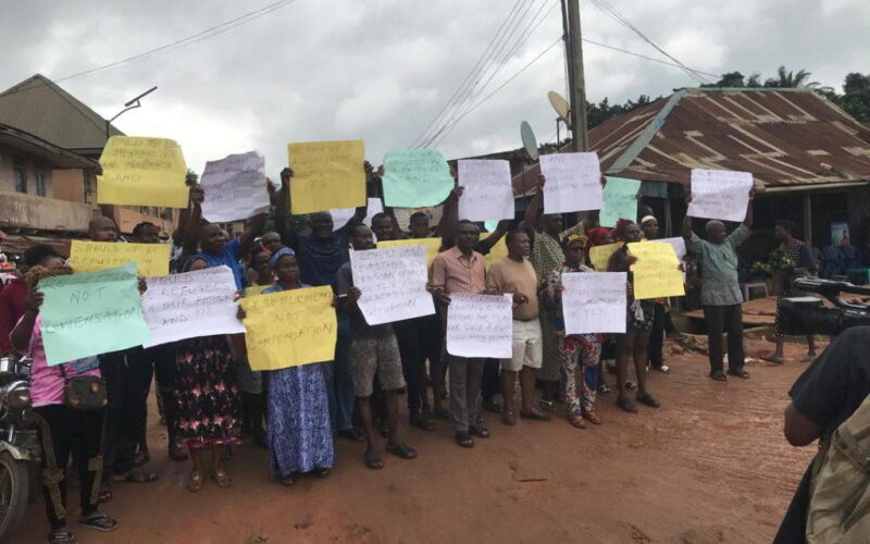Anambra community protests alleged demolition of ancestral homes for TCN project