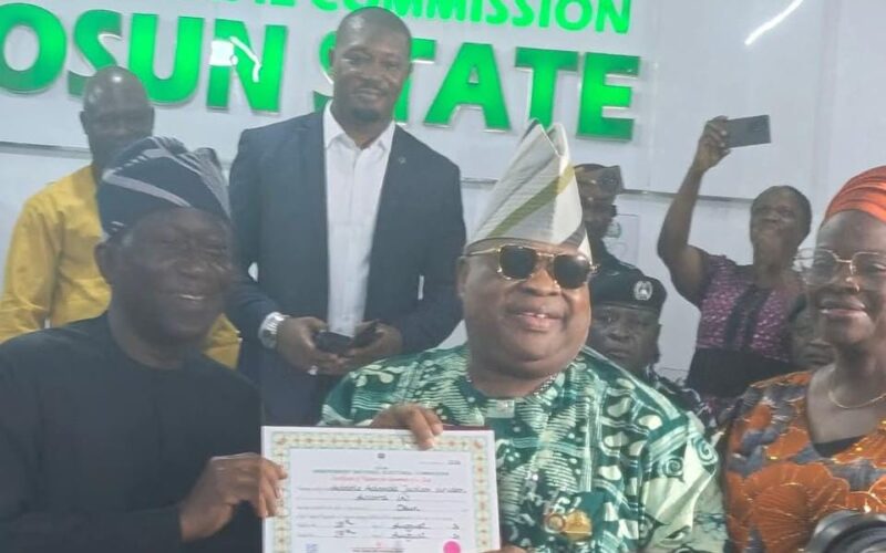 Adeleke receives certificate of return, pledges N500m fund for victims