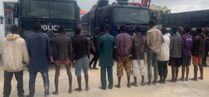 Lagos police arrest 39 suspects, recover 14 pistols, other weapons