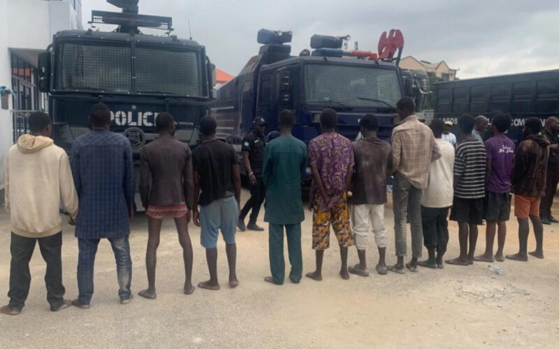 Lagos police arrest 39 suspects, recover 14 pistols, other weapons