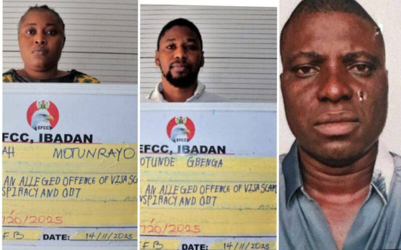 EFCC arraigns three in Ibadan over alleged N30m Canadian visa fraud
