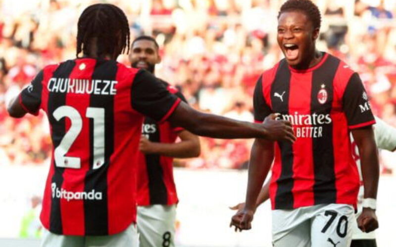 Amorim’s AC Milan come from behind to beat Man United 4-2 as Chukwueze shines