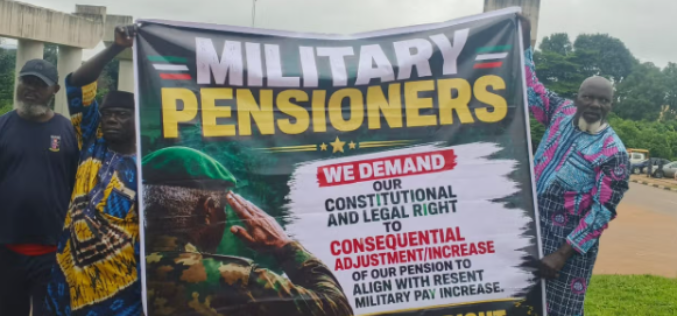 Military pensioners protest in Abuja over benefit adjustments