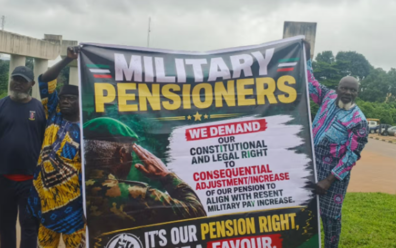 Military pensioners protest in Abuja over benefit adjustments