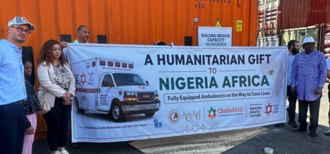 Israel Sends Life-Saving Ambulances, Medical Equipment to Nigeria