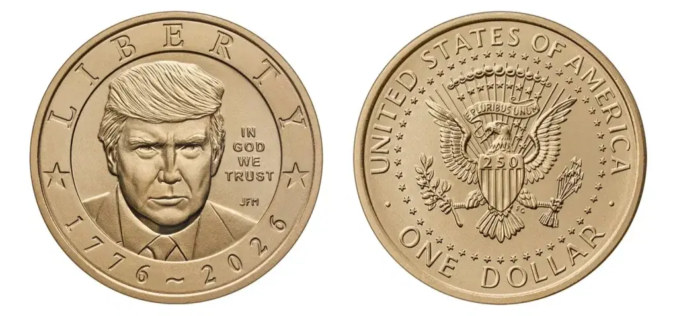 US Treasury issues $1 coin with Trump’s face on it