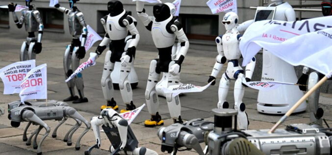 Robots protest rampant AI in Poland