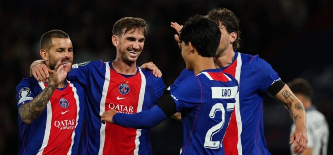 PSG begin UCL title defence with 6-1 win over Slovan Bratislava