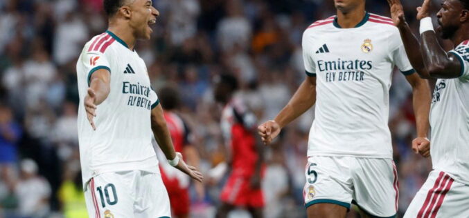 Mbappe scores brace as Real Madrid sink Rayo 4-1